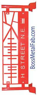 Custom street light pole signs