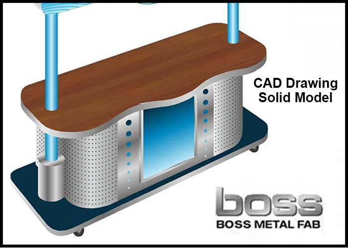 CAD drawing for metal fabrication